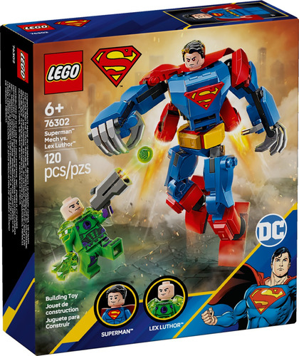 Brinquedo Robô Do Superman Vs Lex Luthor 76302 +6 Anos Lego 120 Superman