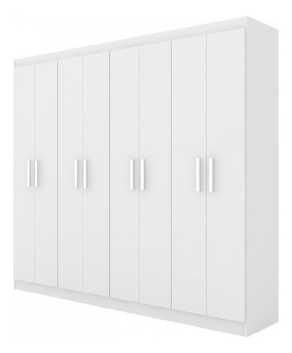 Guarda-roupa Panorama Móveis 56244(2) cor branco de mdp com 8 portas  de dobradiças