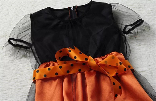 Disfraz De Bruja De 2 Piezas Para Niña De Halloween