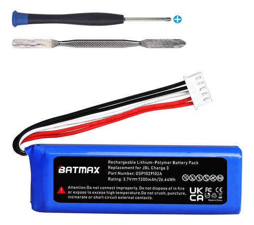 Batería Batmax 3.7v 6200mah Gsp1029102a Para Jbl Charge 3 