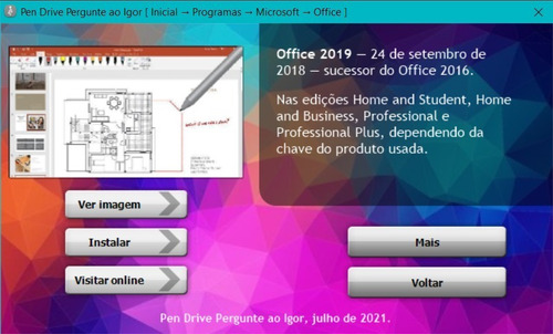 Imagem 3 de 6 de Pendrive Bootável Windows 7/8.1/10 & Office 2019 & Hiren's