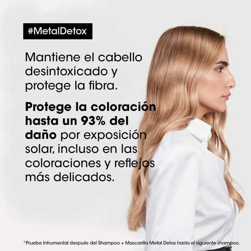 Imagen 5 de 12 de Shampoo Limpiador Anti Metal Metal Detox Loreal Pro 300 Ml