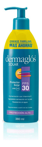 Protector Solar Dermaglós Solar Factor 30 Ra Fps 380 Ml
