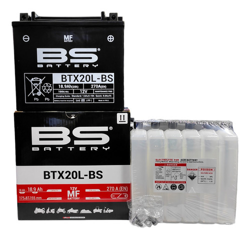 Batería Para Moto Bs Btx20l-bs Xvz1300 Ef6300is