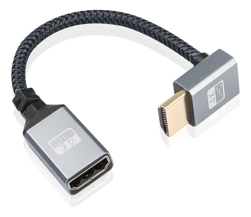 Gintooyun Cable De Extensión Hdmi 4k 90 Grados En Ángulo Hac