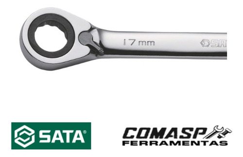 Chave Combinada Com Catraca Reversível Sata 17mm St46610st