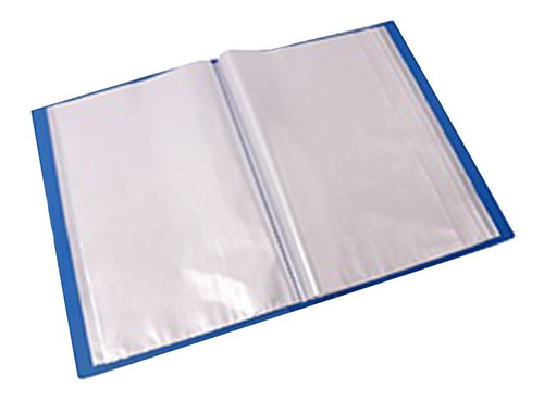 Carpeta Oficio Plástica Con 60 Folios 1 Calidad Color Azul