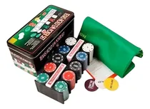 Comprar Set Casino Poker 200 Fichas + 2 Barajas Cartas Estuche