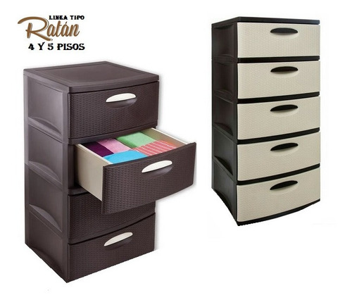 Cajonera Comoda Tipo Ratan 4 5 Pisos - Mr Price