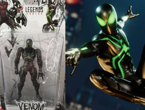 Muñeco Spiderman Big Time Suit - Venom - Articulado - 16 Cm