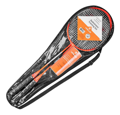 Kit Jogo De Badminton C/ 2 Raquetes 3 Petecas + Bolsa Vollo
