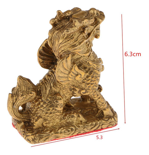 Estatua Animal De Cobre Amarillo China De Fengshui De La De
