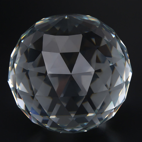 Bola De Cristal Con Prismas De Cristal De Corte Transparente