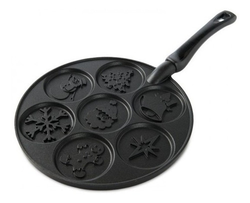 Sartén Para Pancakes Navidad Christmas Nordic Ware Color Negro carbón