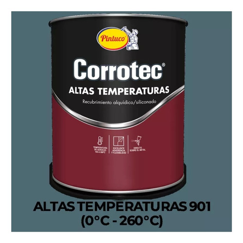 Pintura Corrotec Altas Temperaturas 901 Negro 1 Gal Pintuco