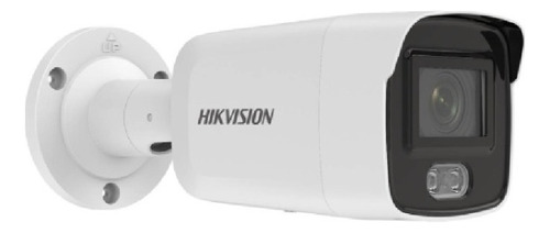 Camera Hikvision Mini Bullet Ip Colorvu 4mp Ds-2cd2047g2-lu Cor Branco