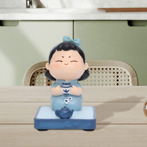 Soporte Para Teléfono Celular, Mini Estatua De Té