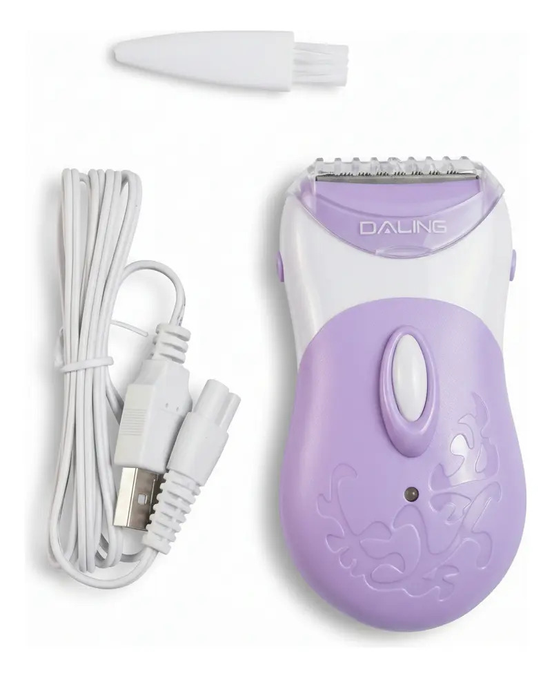 Depiladora Eléctrica Mujer Daling DL-6051 Recargable Violeta