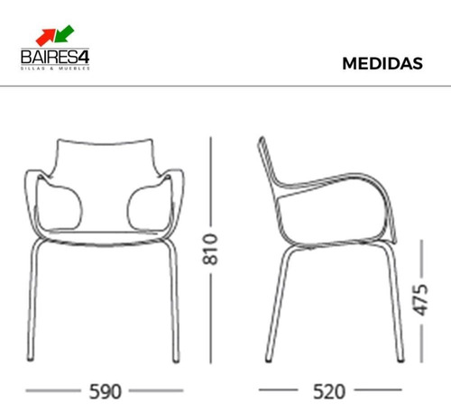 Imagen 3 de 4 de Silla De Comedor Diseño Jim Cromada Colors
