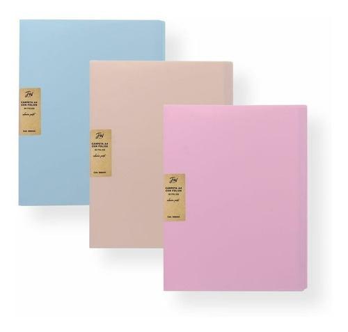 Carpeta Con 30 Folios Pastel A4 Fw