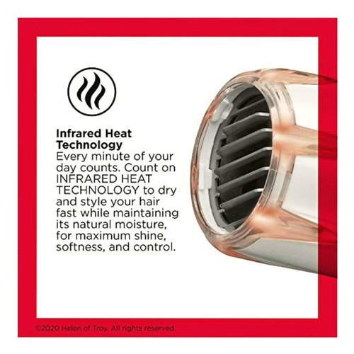 Revlon Secador De Pelo Con Calor Infrarrojo De 1875 W Para