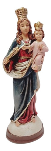 Artesanía Virgen María Auxiliadora Pintada A Mano Decoración