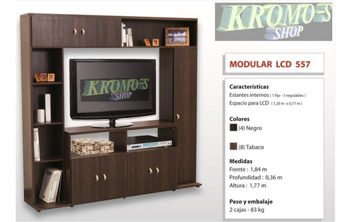 Imagen 3 de 3 de Modular Platinum 5570 Amplio Espacio Para Tv Lcd 50` Kromo-s