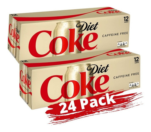  Refresco Coca Cola Dieta Sin Cafeína Importado 24 Pack Usa