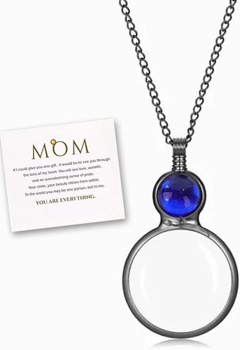 Opil To My Mom Magnifying Glass Pendant Necklace,10x For