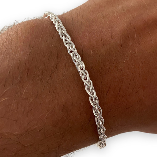 Pulsera Plata 925 Importada Italiana Soga Grande Hombre Joya