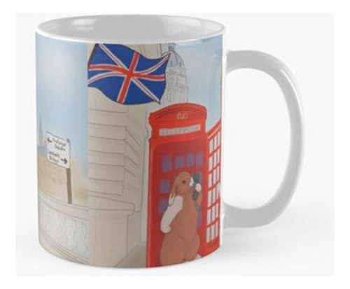 Taza Conejos En Londres Por Big Ben Calidad Premium