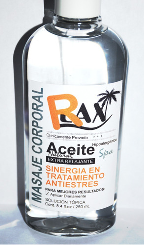 10 Aceites Corporales P/ Masaje Relajante Sin Olor 250 Ml