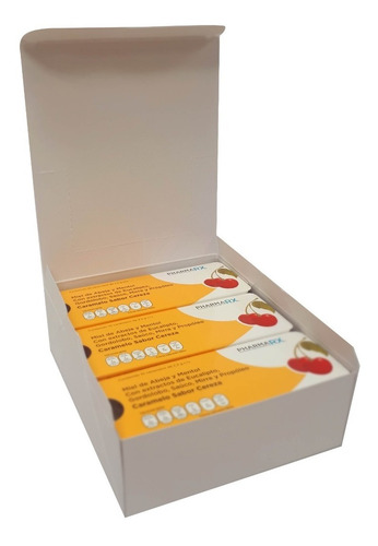 Imagen 1 de 6 de Caramelos Cereza, De Miel De Abeja Y Mentol, Caja Con 12 Pz
