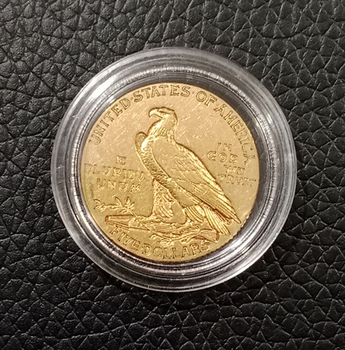 Moneda De 5 Dólares De Oro Año 1910 (Usado)