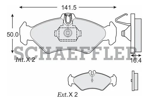 Balatas Mercedes Benz Sprinter 2002-2006 Tras Sem-metal