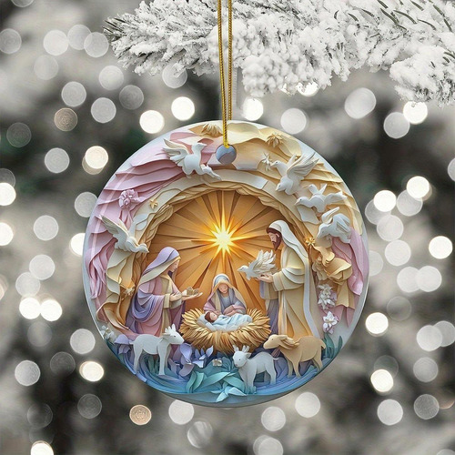 Adorno Para De Navidad, Pequeño Colgante De Nacimiento De