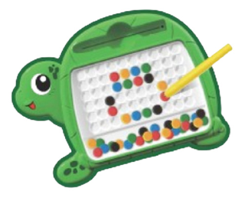 Mini Lousa Magnética Brinquedo Educativo Infantil Cor Tartaruga/verde