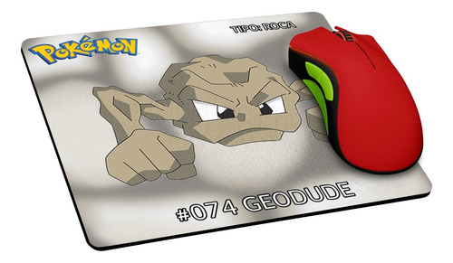 Mouse Pad Personalizados Tazos Pokémon Geodude 24 X 20