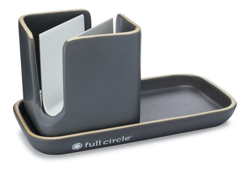 Imagen 1 de 5 de Organizador De Cerámica Sink Caddy Gris Full Circle