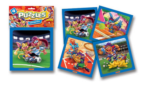Puzzle Deportes Infantil 4 Piezas X4 Duravit Ploppy 185031