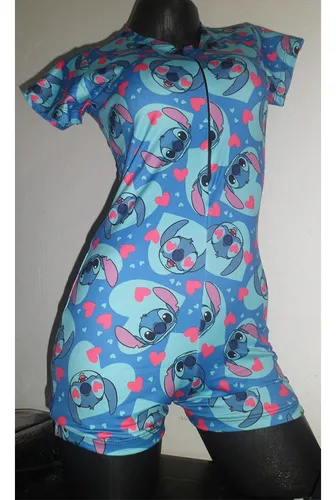 Combo X2 Pijama Enteriza Short Manga Corta Mujer Durazno X2
