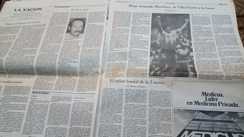 Diario La Nación Argentina Campeón Mundial 86 30/6 Completo