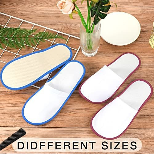 Geyoga 30 Pares De Pantuflas Desechables, Pantuflas Antidesl