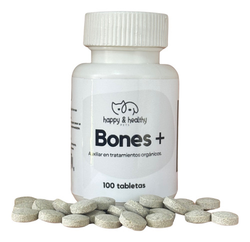 Suplemento Bones + 100 Tabs Perro Y Gato Huesos Fuertes