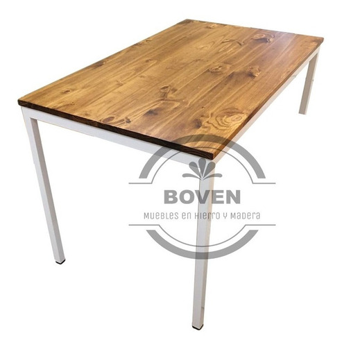 Imagen 4 de 10 de Mesa De Comedor Estilo Industrial Bares Cervecerías 120x70