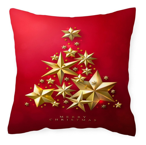 Cojín Arg Almohada Feliz Navidad Árbol De Estrellas 45x45