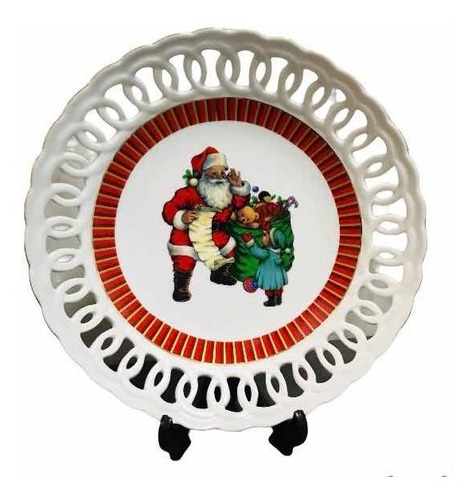 Navidad Plato Decorativo Porcelana Fina Royal 21 Cm Diámetro