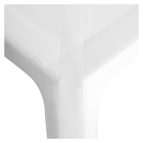 Imagen 5 de 6 de Mesa Intima De Plastico Cuadrada Blanca Garden Life Kromo-s