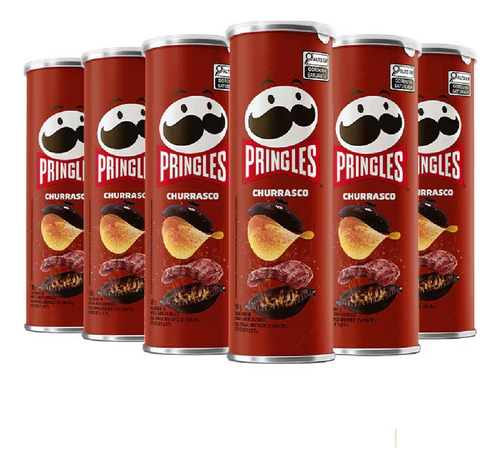 Pringles Churrasco Caixa Fechada Batata Aperitivo Atacado