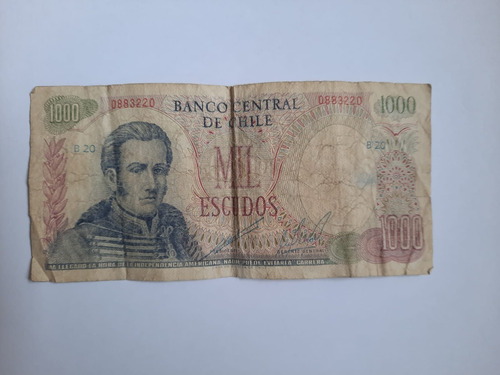 Billete De 1.000 (mil) Escudos (b20) República De Chile